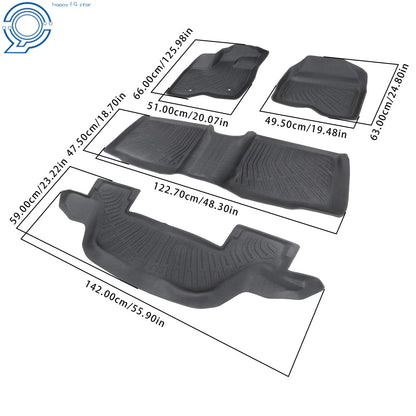 Set of 4 All Weather Floor Mats Liners for Ford Explorer (2011–2014)