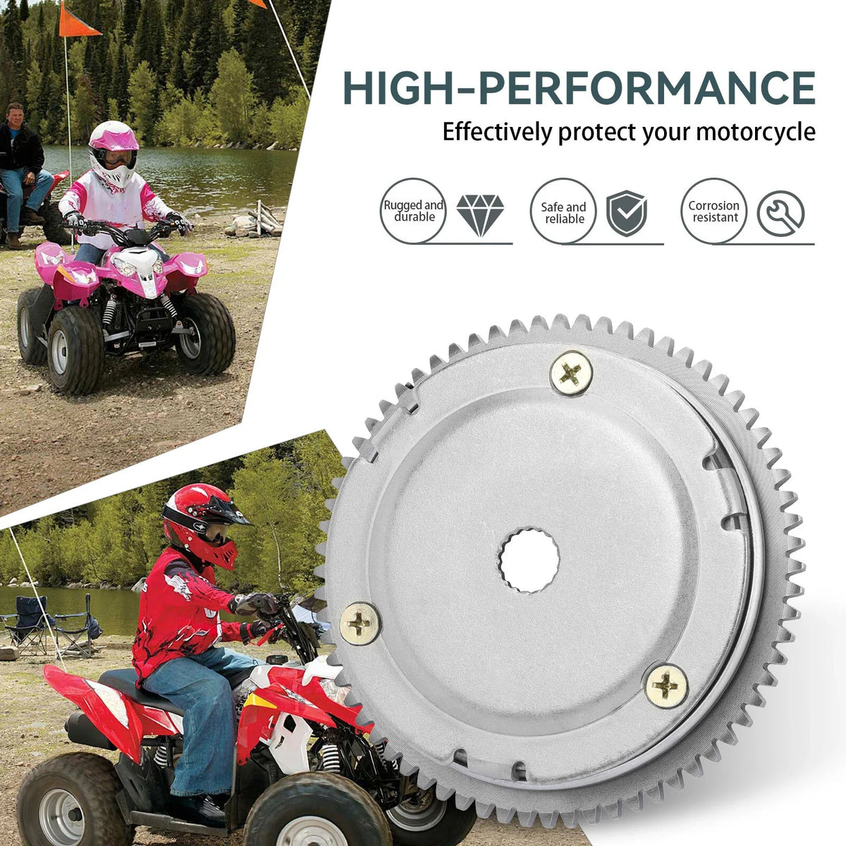 Starter Clutch W/Gear for Polaris Scrambler Predator Sportsman 90 (2001–2006)