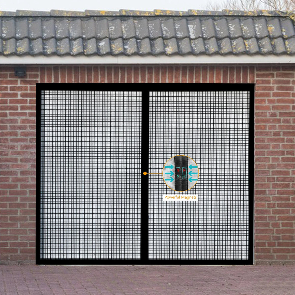 Magnetic Garage Door Screen for Garage (Heavy-Duty Insect Bug Mesh)