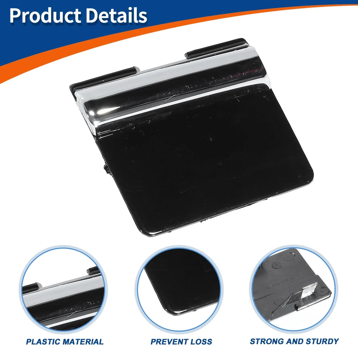 Tow Hook Cover for Ford Escape (2013–2019) No.DV4517A989BA5UAW Black