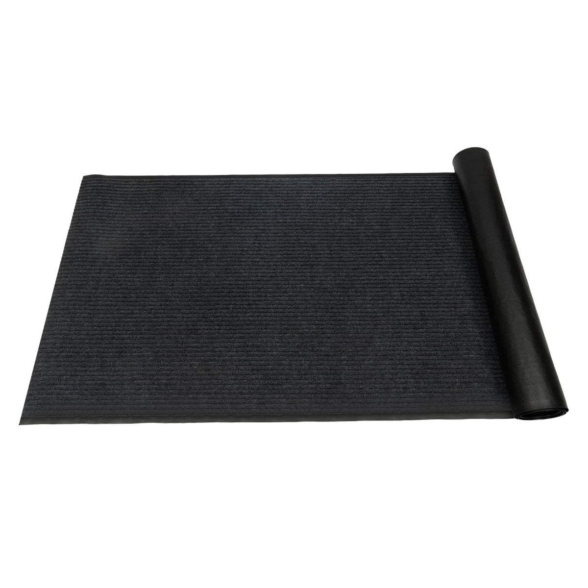 3X10 Ft Commercial-Grade Entrance Mat Indoor Outdoor Grey Striped