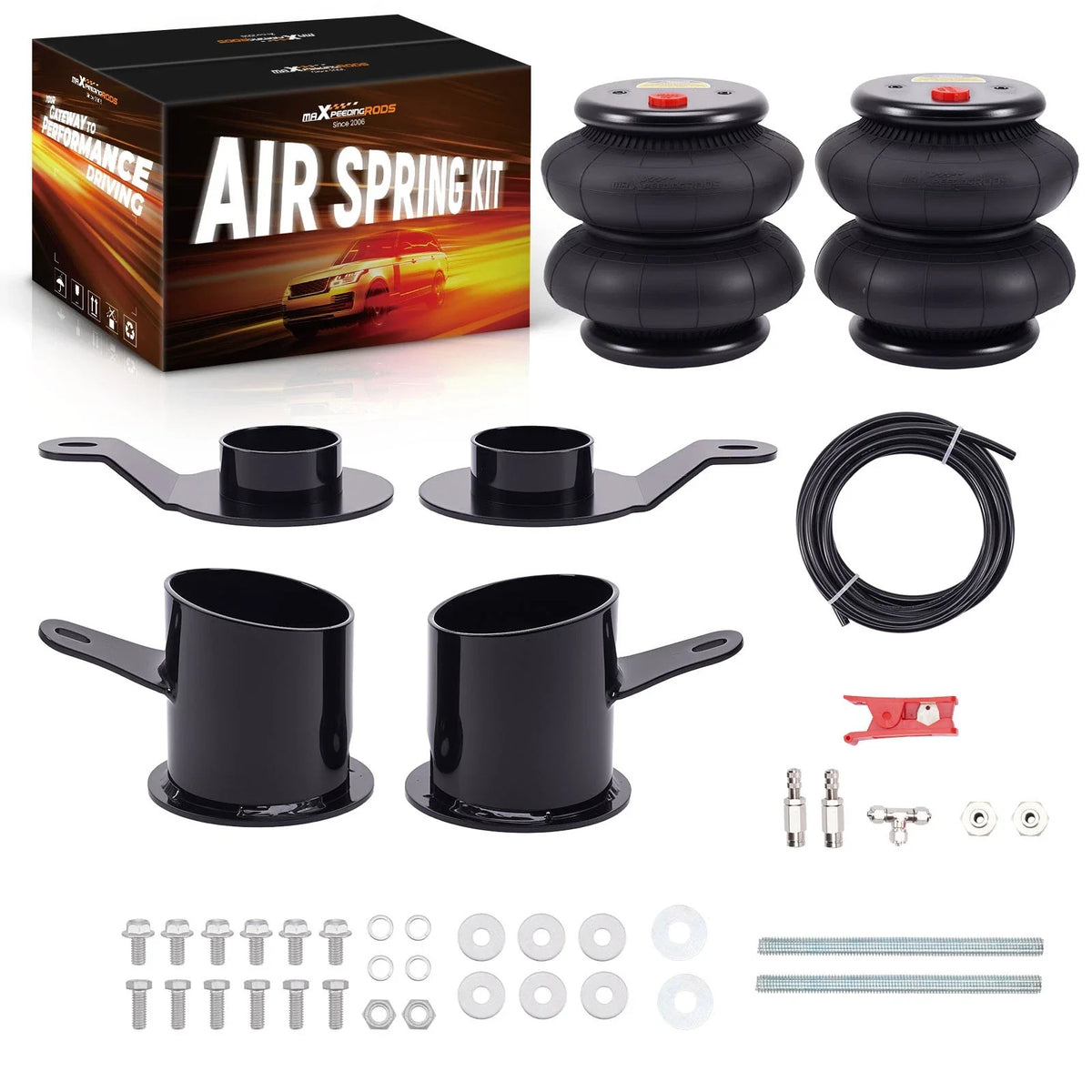 2X Air Spring Bags Mounting Brackets for Chevy Bel Air (1958–1964)