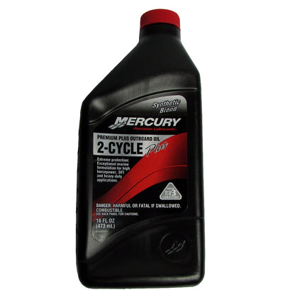 2X 16oz 2-Stroke Outboard Engine Oil for Mercury Marine (92-858025K01)