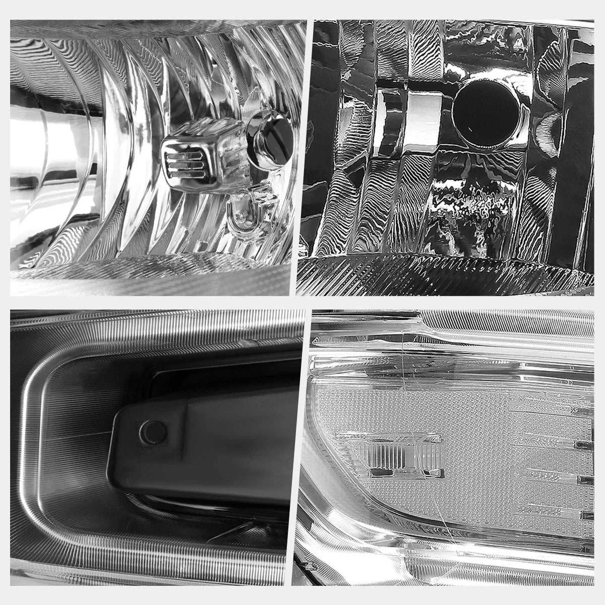 Clear Corner Headlight Lamp Chrome for Silverado 1500 WT/Custom Trail Boss (2019–2024)