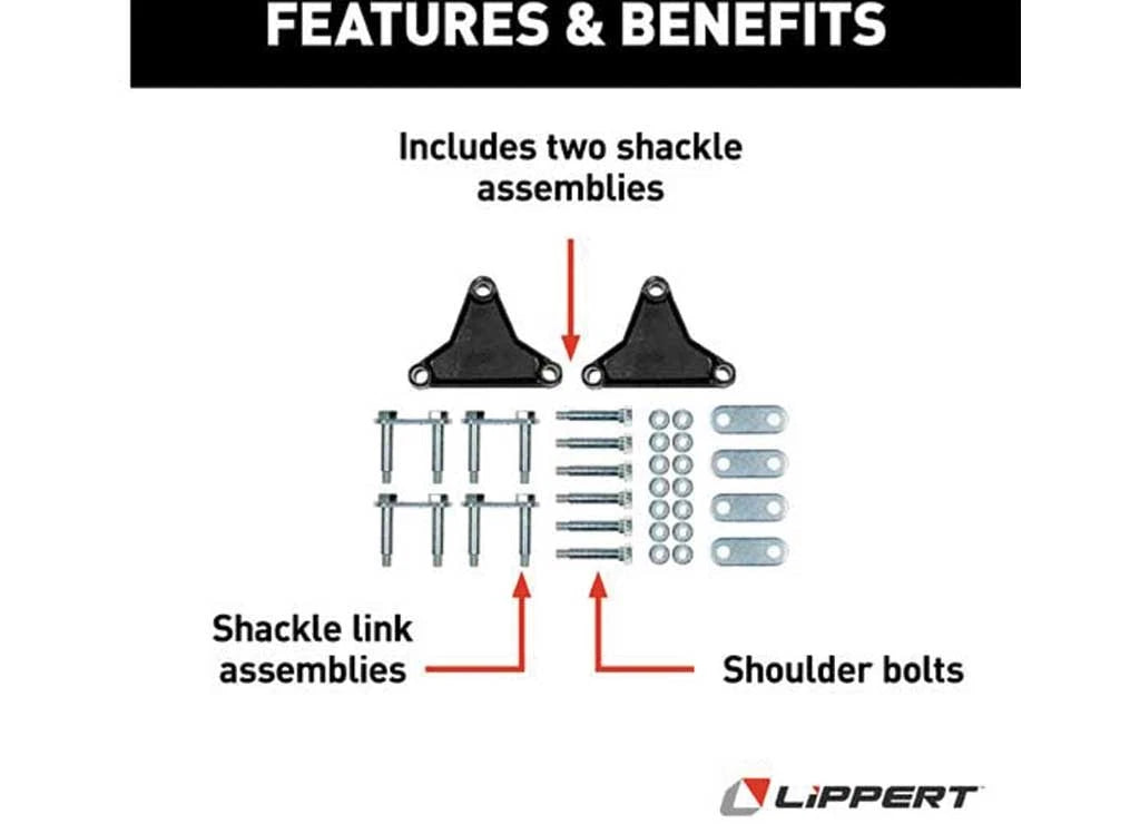15" Tandem Trailer Axle Attaching Parts Kit for Lippert EQ-310