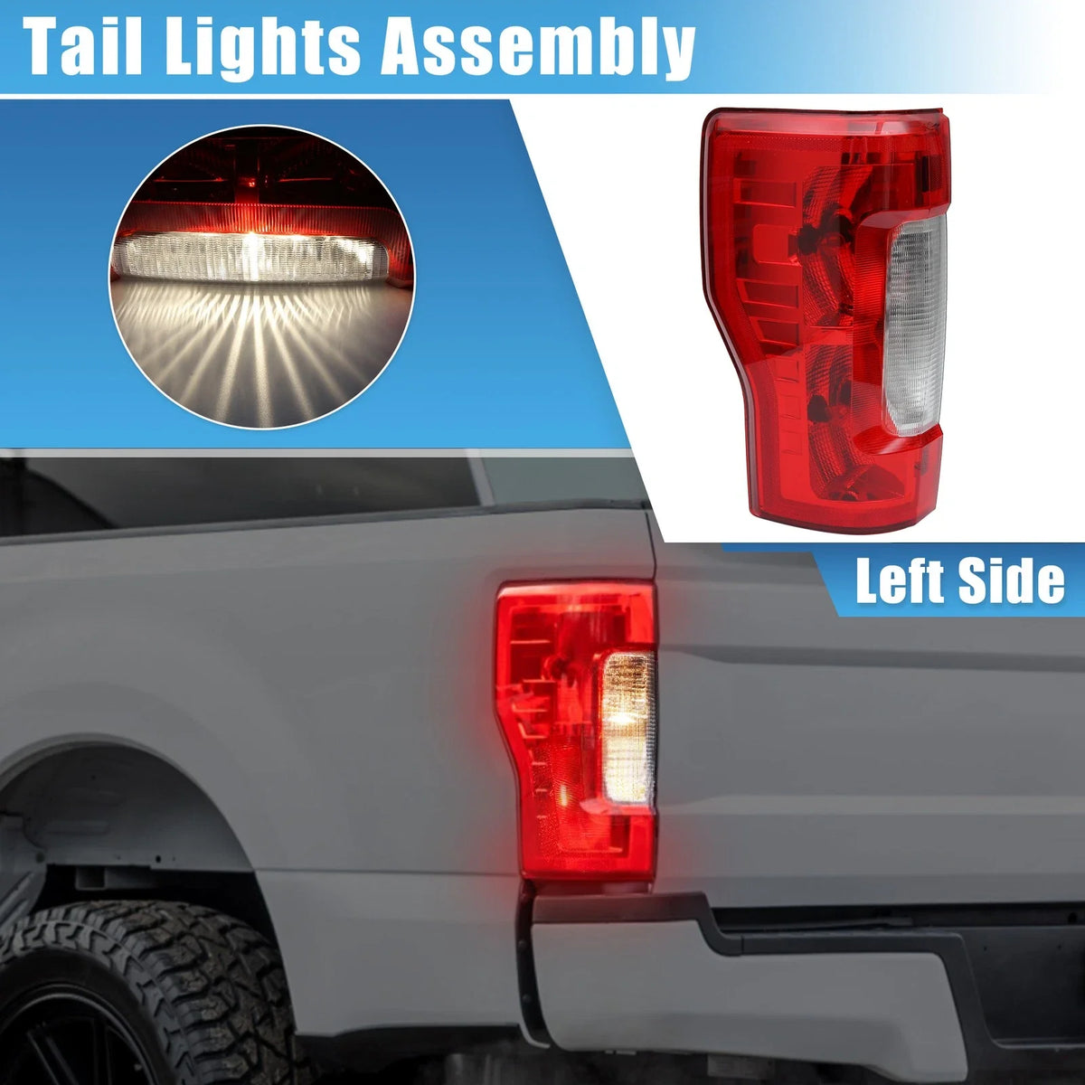 Left Tail Light Assembly for Ford F-250 F-350 Super Duty (2017–2019) 703820022183