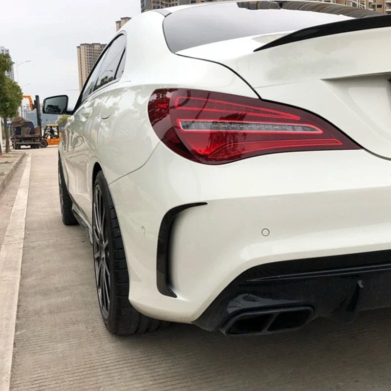Carbon Look Rear Side Vent Trim Canards for Mercedes CLA C117 (2013–2019)