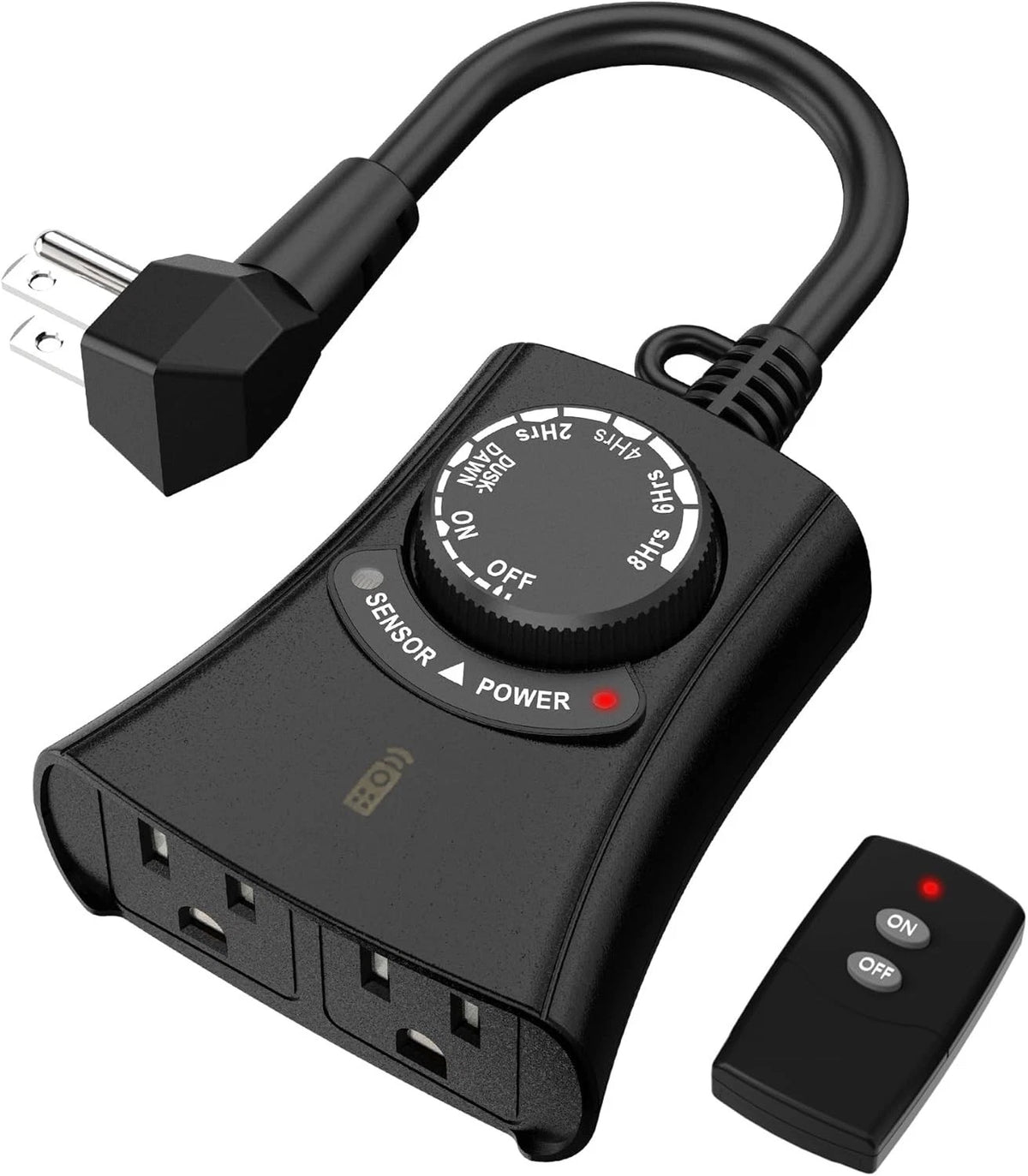 Outdoor Light Timer with Remote Control for