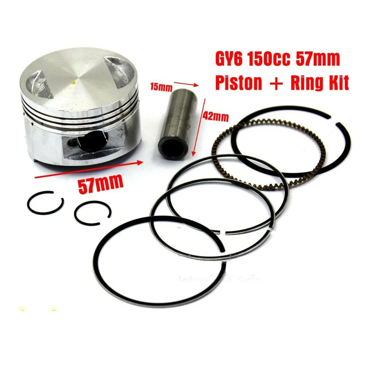 GY6 150cc Engine Cylinder Piston Rings Gasket for Scooter Moped ATV Go Kart