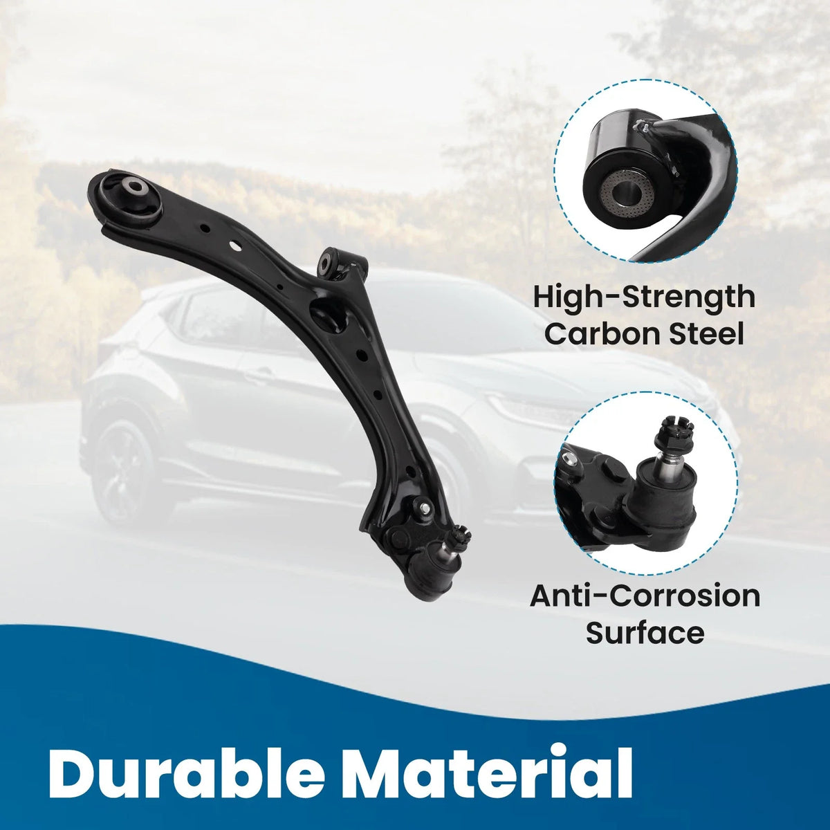 Right Front Suspension Lower Control Arm with Ball Joint for 2016–2022 Honda HR-V