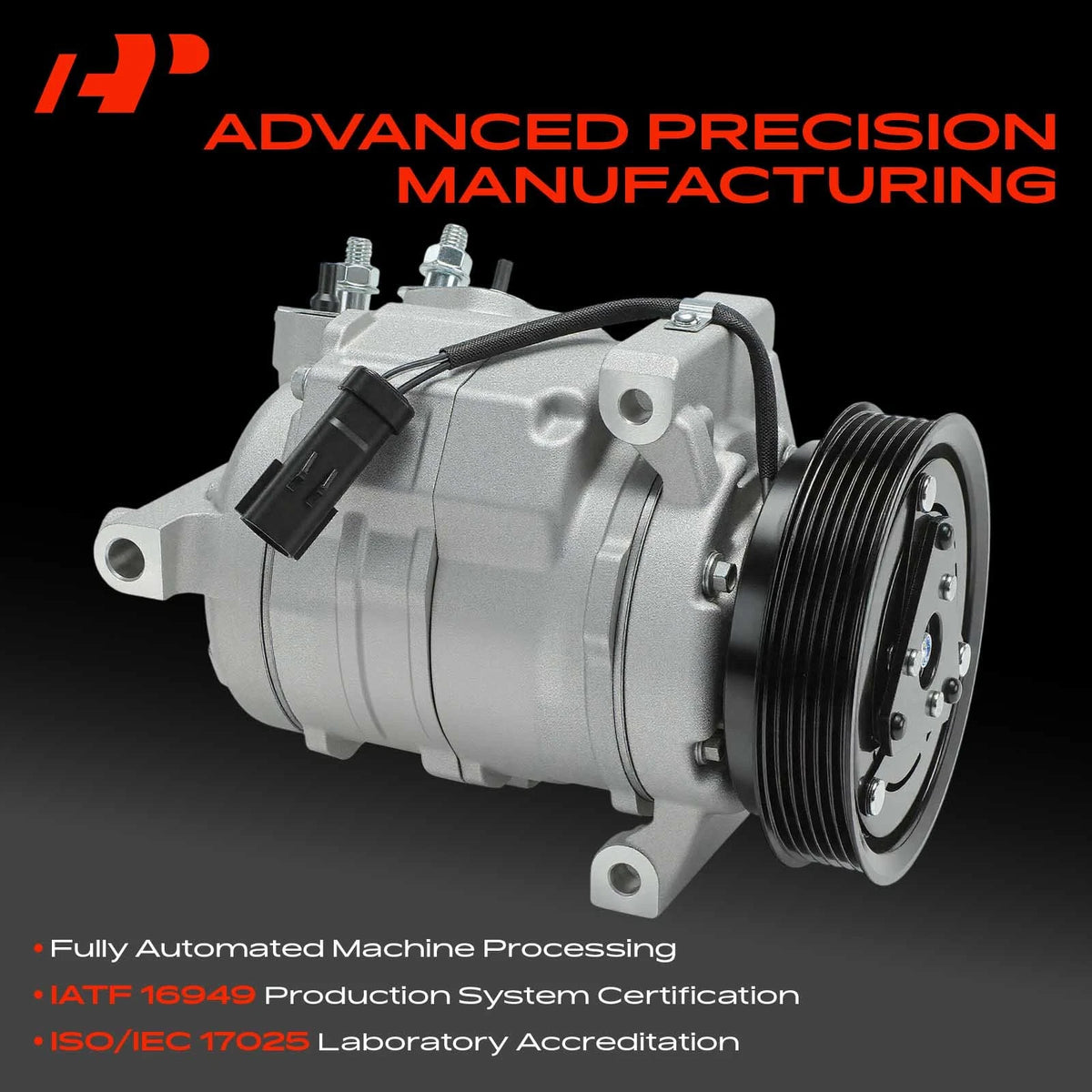 A/C Compressor with Clutch for Dodge Ram 1500 2500 2009–2010 (55111442AD, 55111442AG, RL111442AD, 158377)