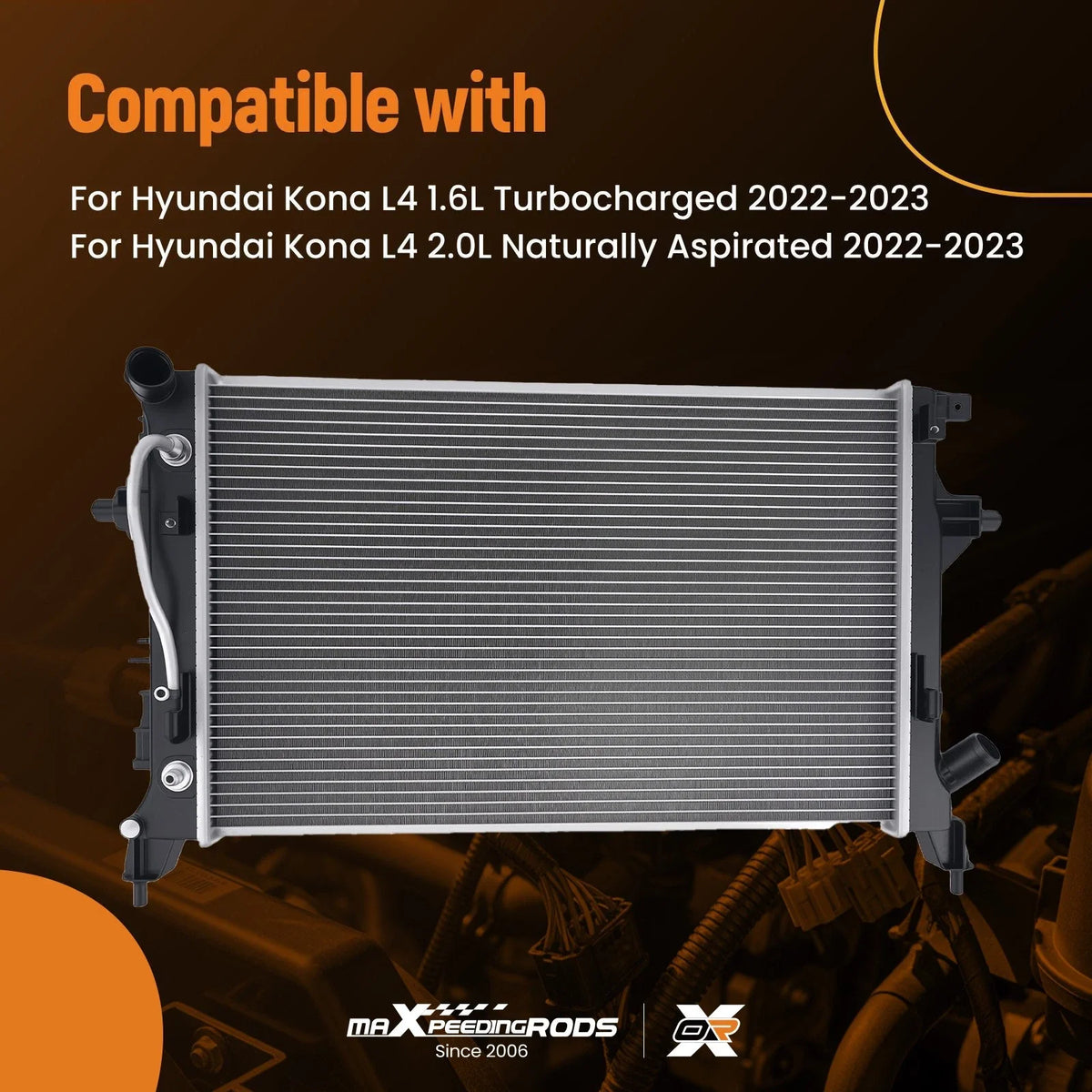 Cooling System Radiator for Hyundai Kona 1.6L/2.0L (2022–2023) 25310J9910