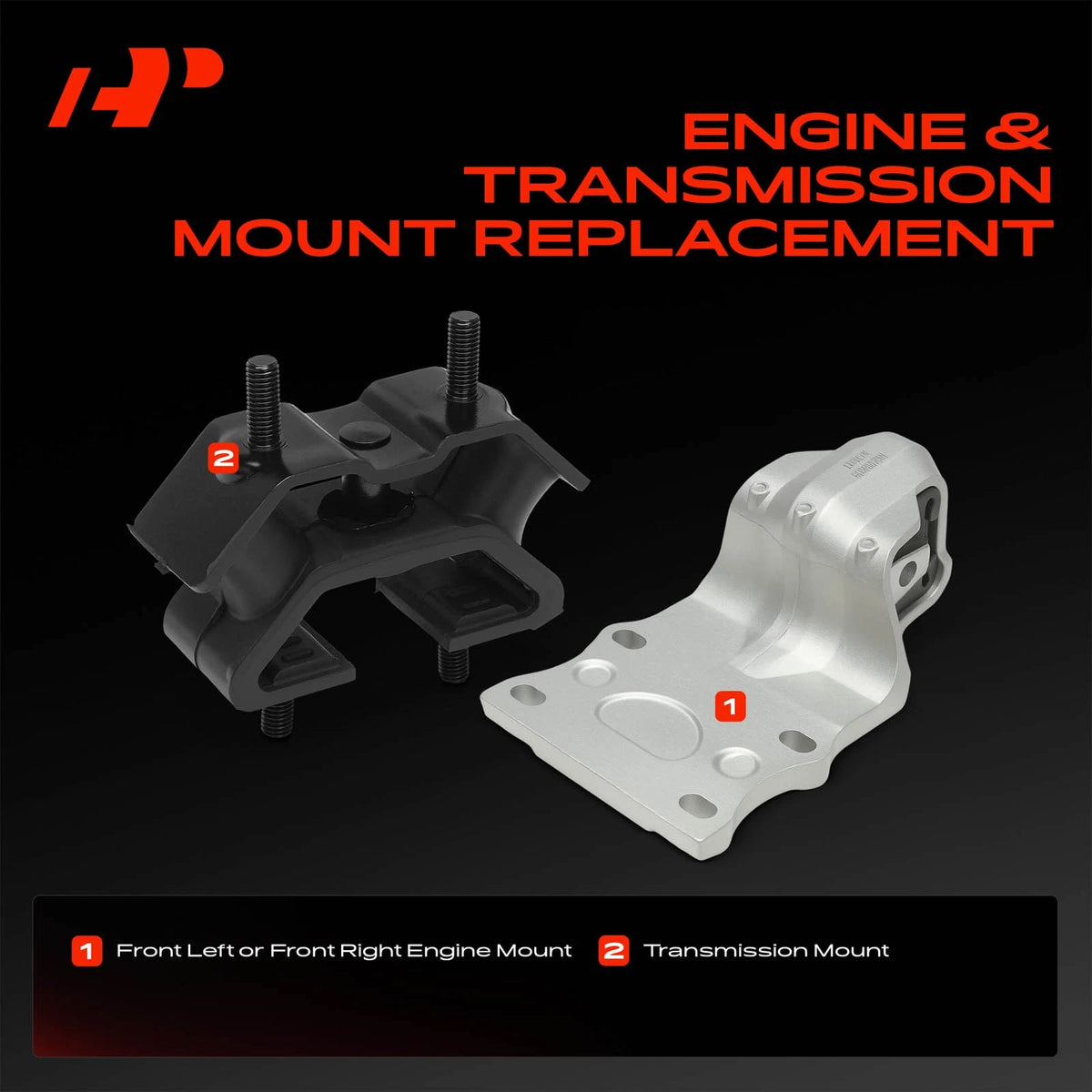 2X Engine & Transmission Mount for Buick Terraza (2005–2007) 10419764, 10420010, 10447321, 22146688