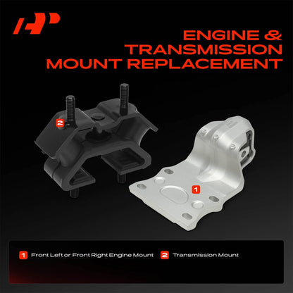2X Engine & Transmission Mount for Buick Terraza (2005–2007) 10419764, 10420010, 10447321, 22146688