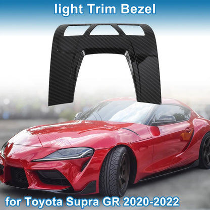 Front Row Headlight Trim Bezel for Toyota Supra GR (2020–2022) Carbon Fiber Black