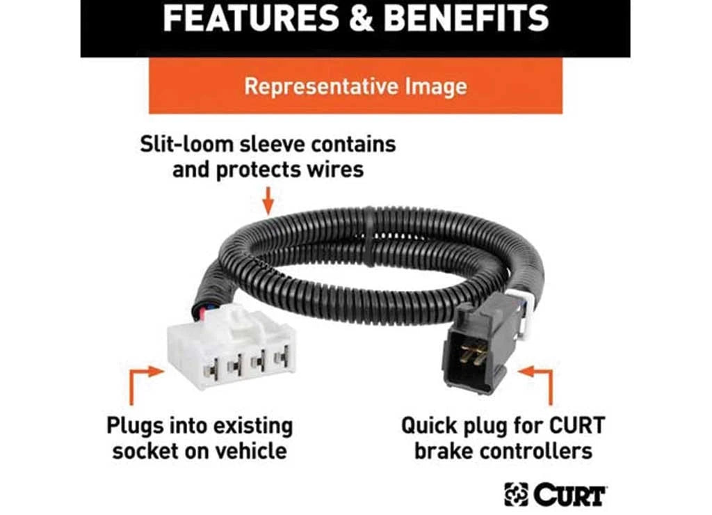 Curt 51457 Brake Control Harness for Ram 1500/2500/3500 (2015)