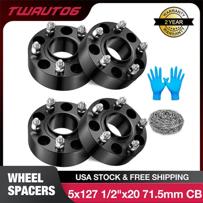 4X 2" 5x5 Hubcentric Wheel Spacers for Jeep JK JKU Wrangler Grand Cherokee (2007–2018)