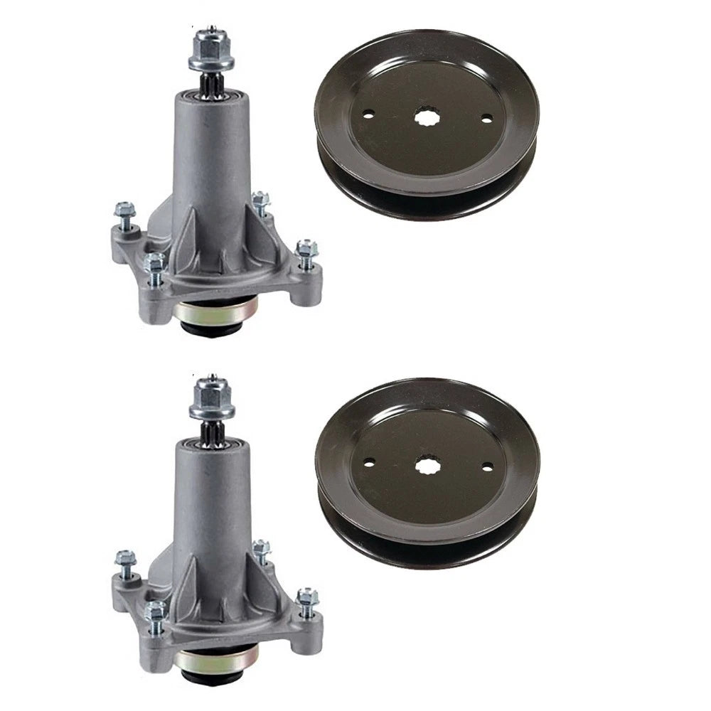 2X Spindle Assembly & Drive Pulley for Husqvarna (Fits )
