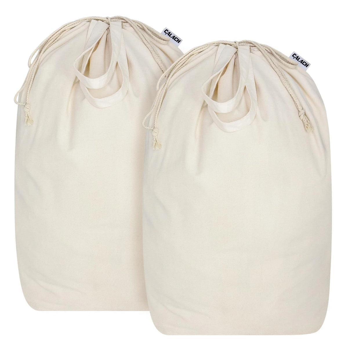 2X Canvas Laundry Baskets for Home Use (13.8"Wx13.8"Dx27.6"H)