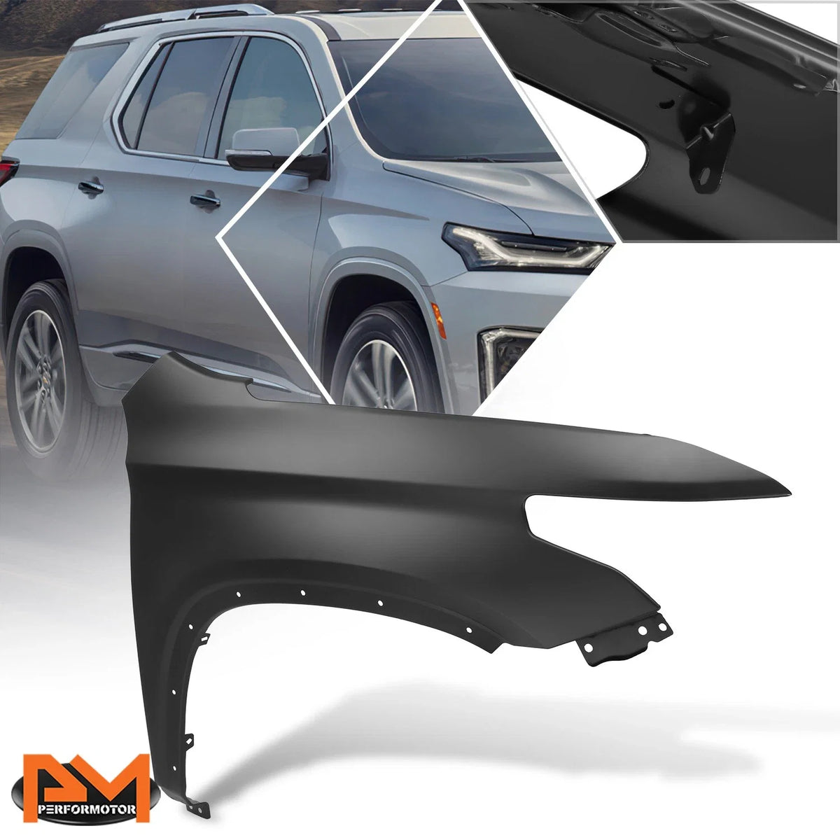 Steel Front Passenger Right Side Fender Panel for Chevrolet Traverse (2018–2024)