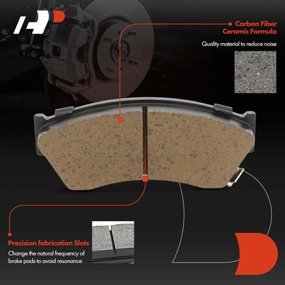 Set of 4 Front Ceramic Brake Pads for Chevrolet Metro (1998–2001)