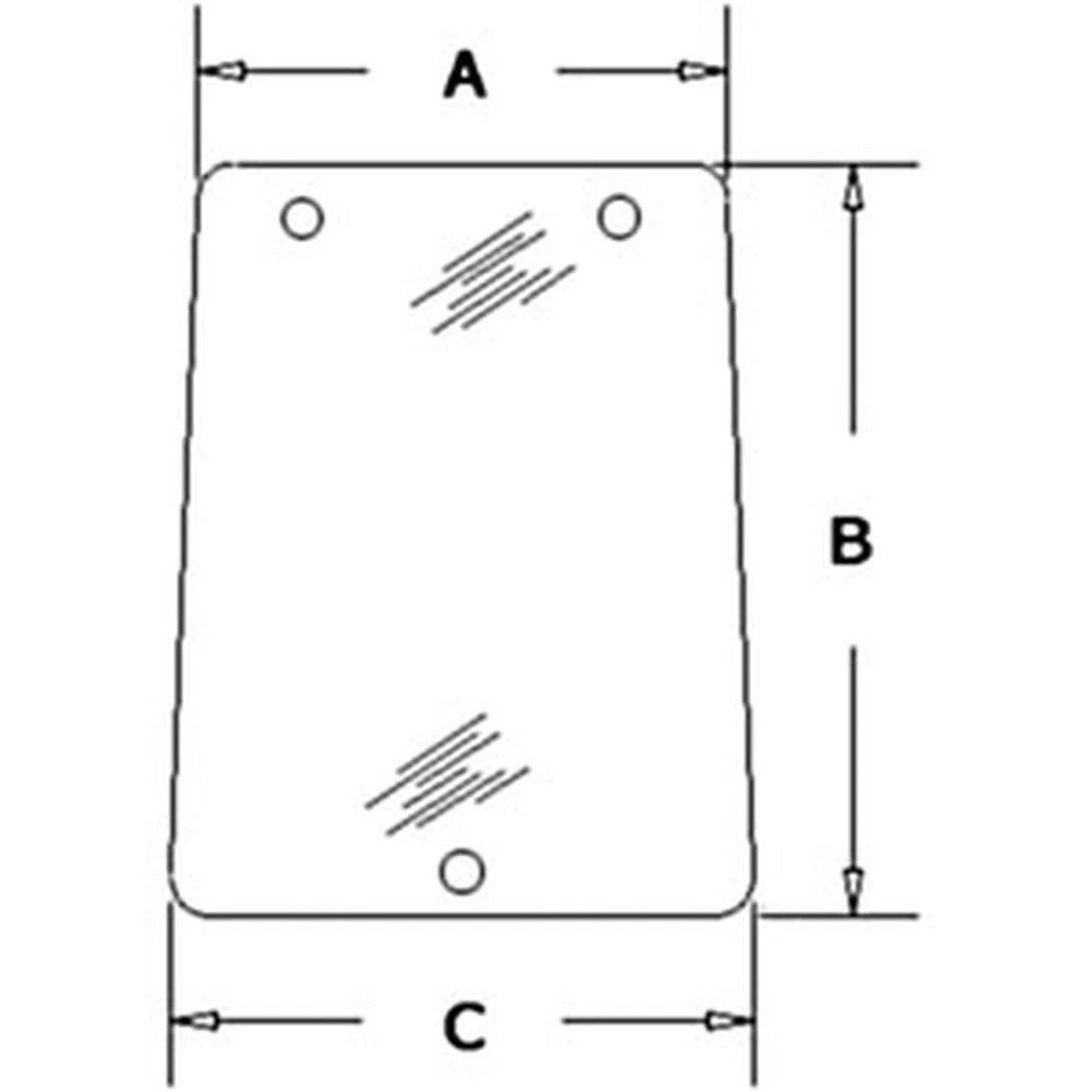 Tinted Rear Glass for Ford/New Holland (E4NN94501N75AA)
