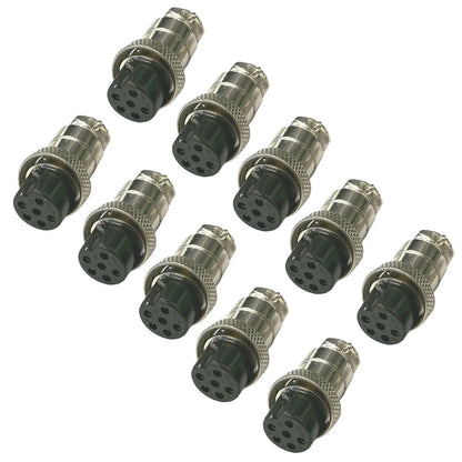 10X 6 Pin Microphone Connector for Ham & CB Radio - Solder Type