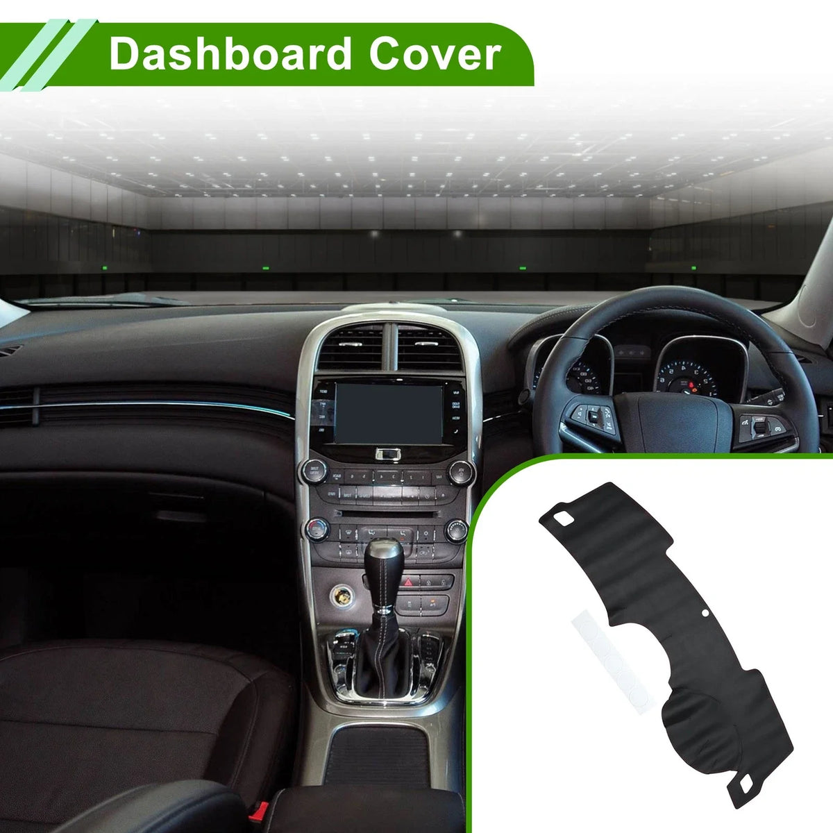 Dashboard Cover for Chevrolet Malibu (2012–2015) Dash Mat Carpet Black Red