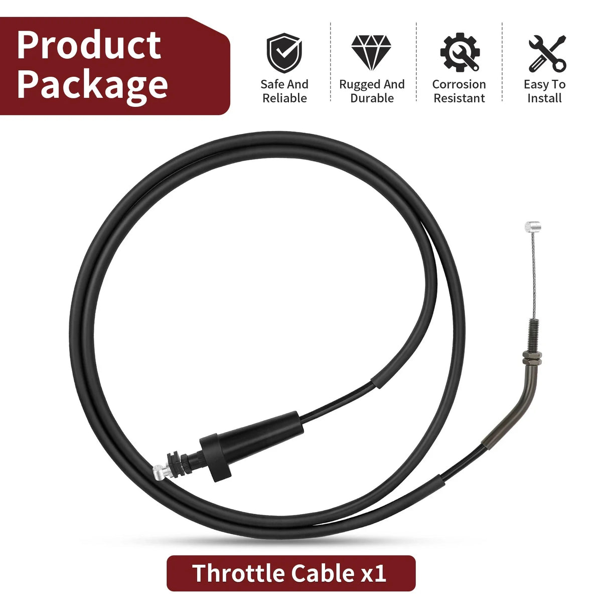 Throttle Cable 0487-019 for Arctic Cat 250 300 2x4/4x4 (2001–2005)