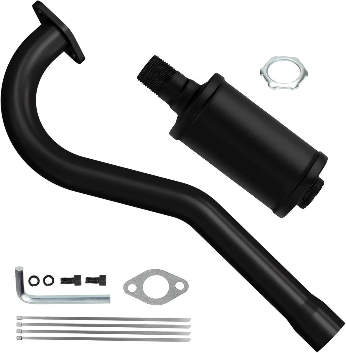 Exhaust Header Pipe with Muffler Kit for Mini Bike (Compatible)