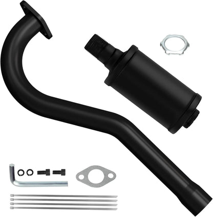 Exhaust Header Pipe with Muffler Kit for Mini Bike (Compatible)