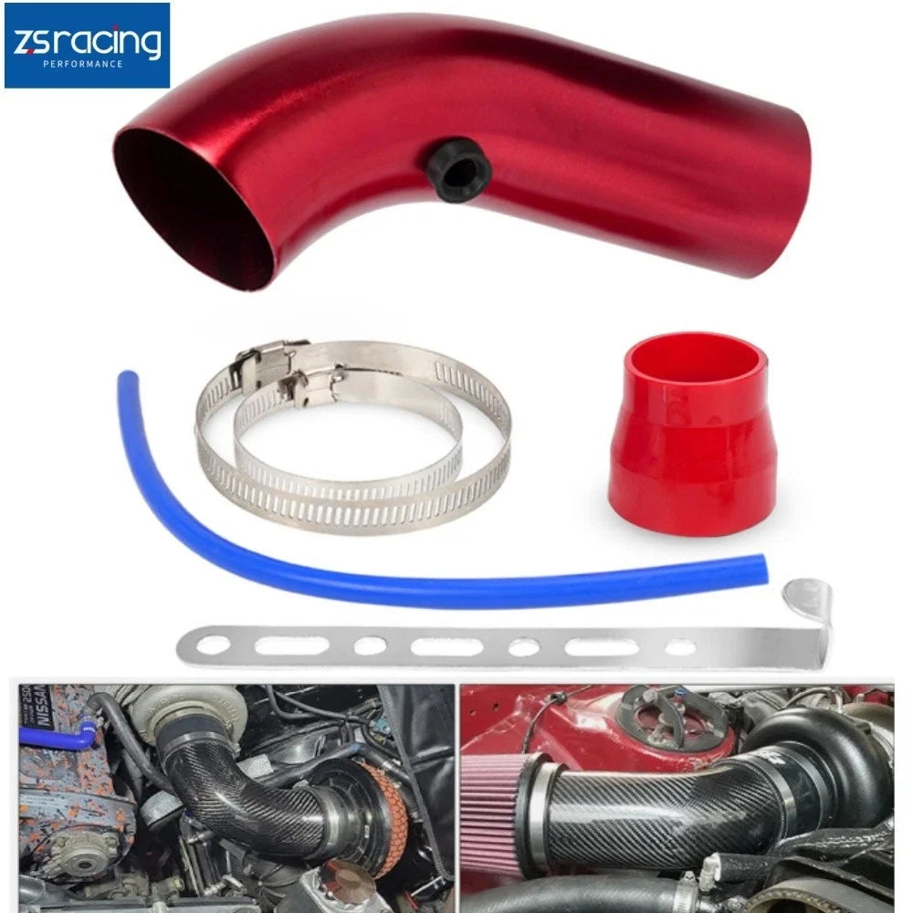 76mm 3" Aluminum Cold Air Intake Induction Pipe Hose Tube for Universal