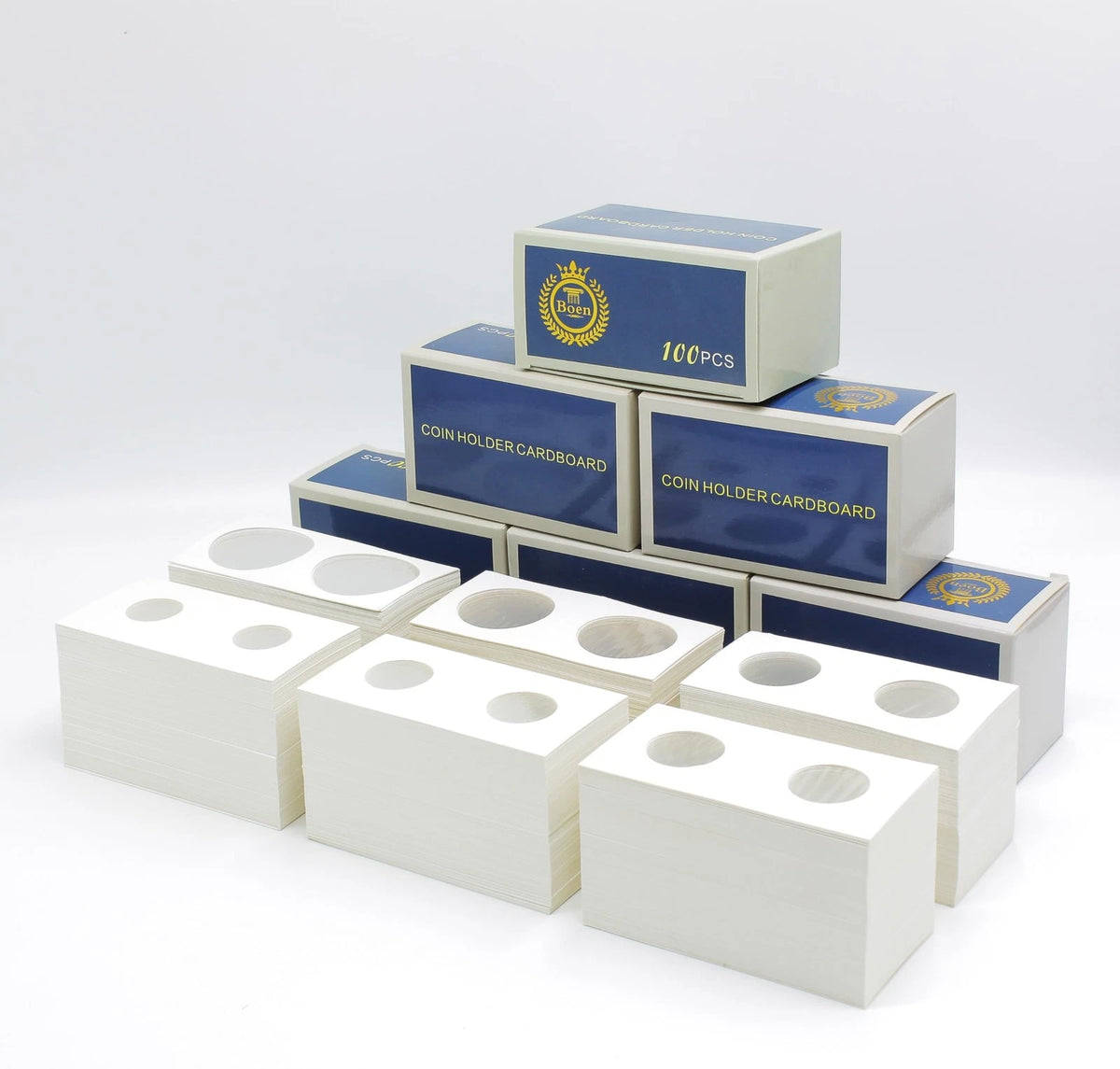 600PCS Coin Flips Cardboard Holders for Collectors (2x2 Sizes)