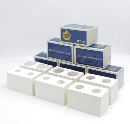 600PCS Coin Flips Cardboard Holders for Collectors (2x2 Sizes)