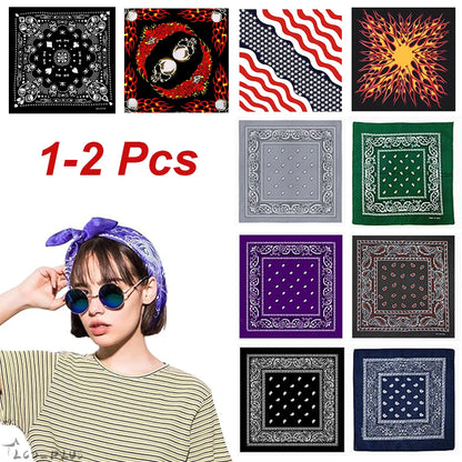 1-2 Pcs Bandana for Face Mask (100% Cotton, Paisley Print)