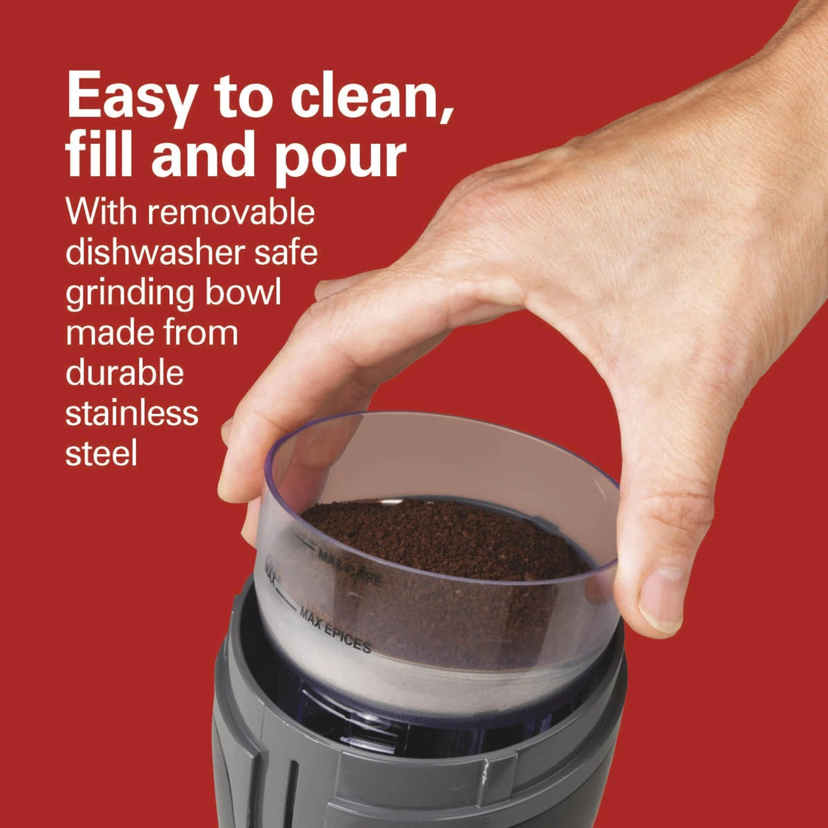 Electric Coffee Grinder for Herbs and Spices (12 Cups)