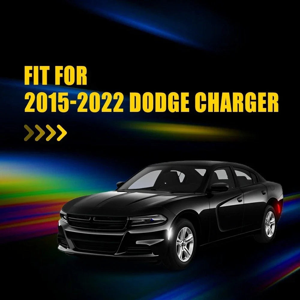 4X Smoked LED Side Marker Lights for Dodge Charger (2015–2022)