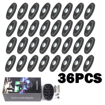 36PCS White LED Rock Lights for Jeep (Offroad, Truck, UTV, ATV)