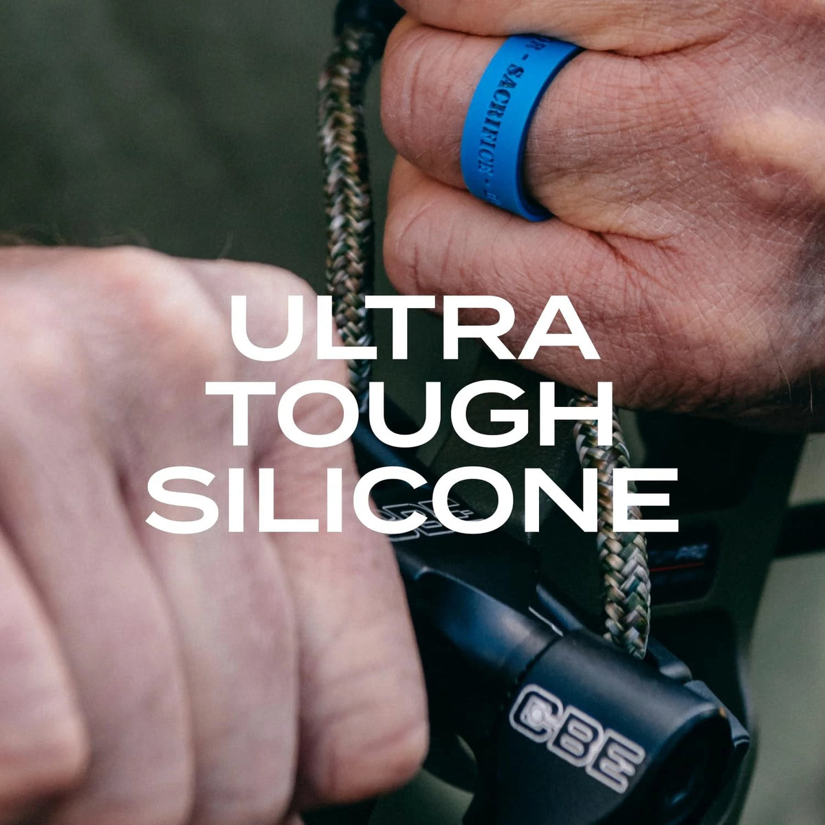 QALO Men's Rubber Silicone Ring for Ridgeline (Frost & Forest 11)