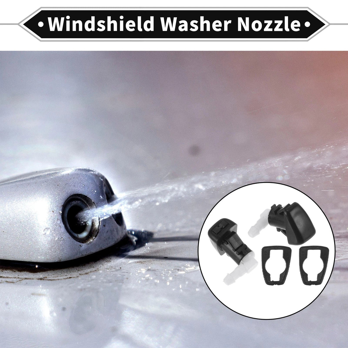2Pcs Front Windshield Washer Nozzle for Chevy Colorado (2015–2023) No.22944961