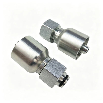 Set of 2 M14x1.5 Hydraulic Hose Crimp Fittings for Mini Excavator