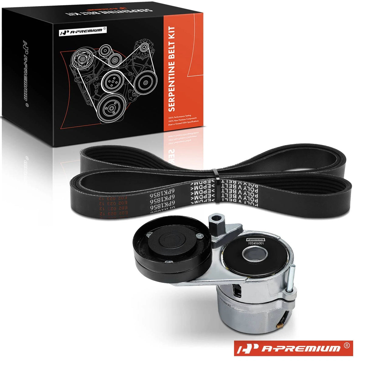 2X Serpentine Belt Drive Component Kit for Audi A6 Quattro (2000–2004)
