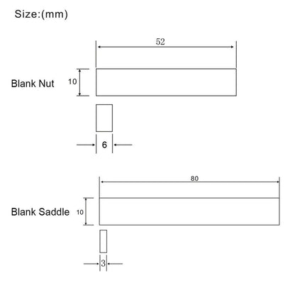 Set of 3 Blank Bone Saddles and 3 Nuts for Automotive Applications