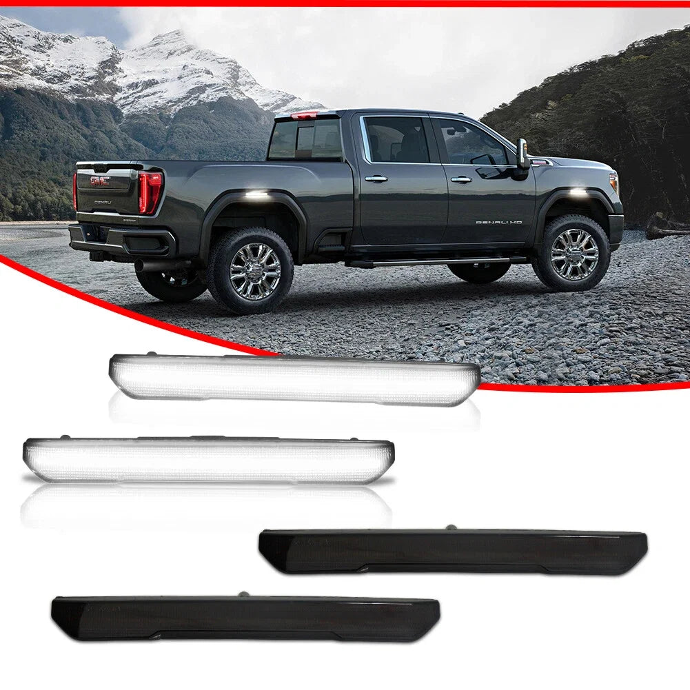 Set of 4 Smoked LED Side Marker Lights for GMC Sierra 2500 3500 (2020–2024)