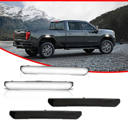 Set of 4 Smoked LED Side Marker Lights for GMC Sierra 2500 3500 (2020–2024)