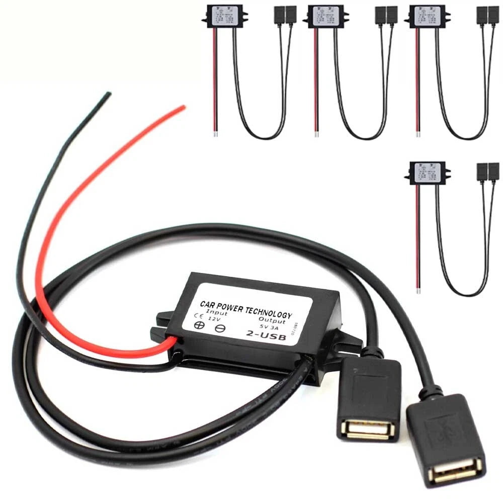 5V 3A USB Converter Regulator Adapter for Car Charger (DC 12V)