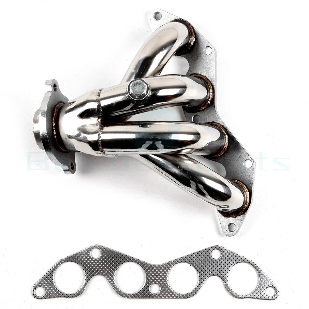Polished Stainless Steel Racing Manifold Header Exhaust for Honda Civic EX (2001–2005)