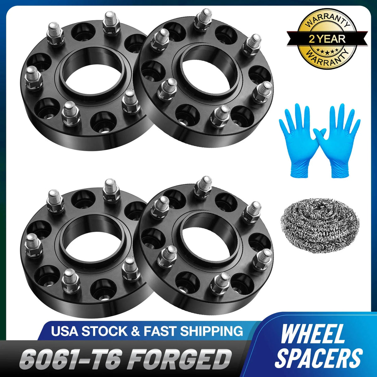 Set of 2 Hubcentric 1.25" Wheel Spacers for Chevy Silverado Tahoe GMC Sierra (2007–2023)
