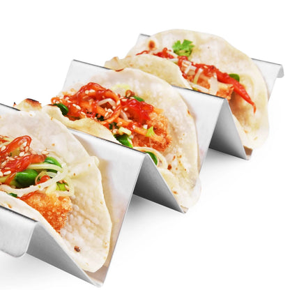 Set of 4 Taco Holders for Universal Use (Stainless Steel)