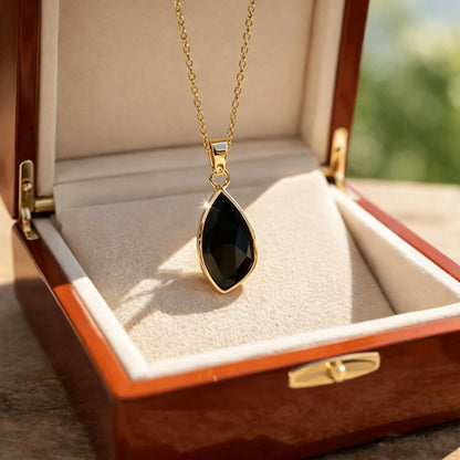 Obsidian Protection Pendant Necklace for Women